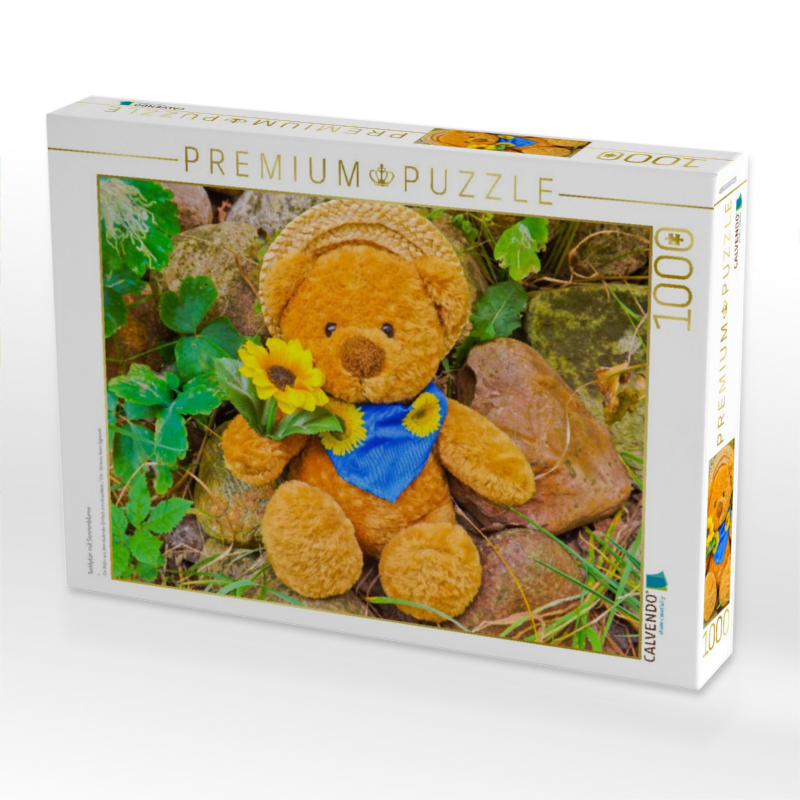Teddybär mit Sonnenblume