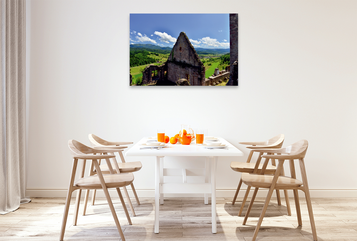 Blick von der Hochburg zum Schwarzwald mit dem schönen Nachbarort Sexau