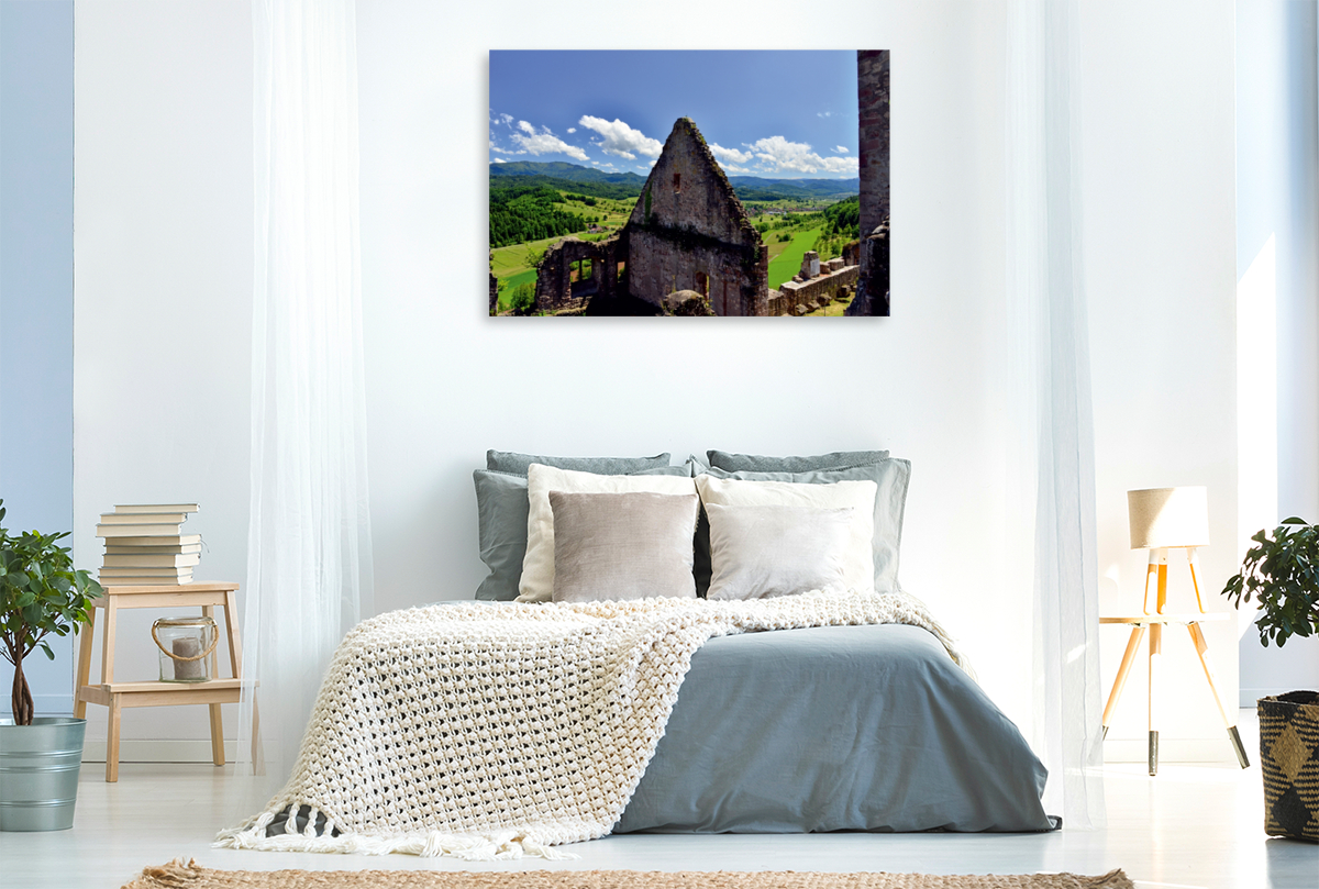 Blick von der Hochburg zum Schwarzwald mit dem schönen Nachbarort Sexau