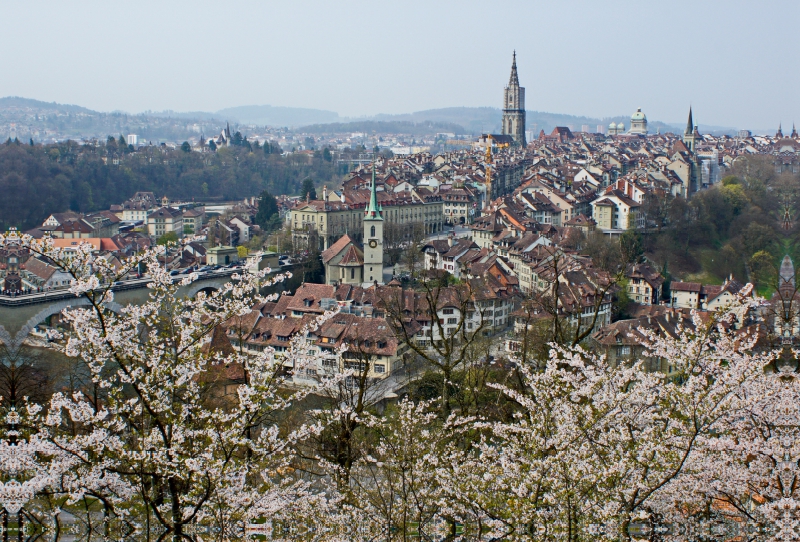 Berner Altstadt vom Rosengarten aus