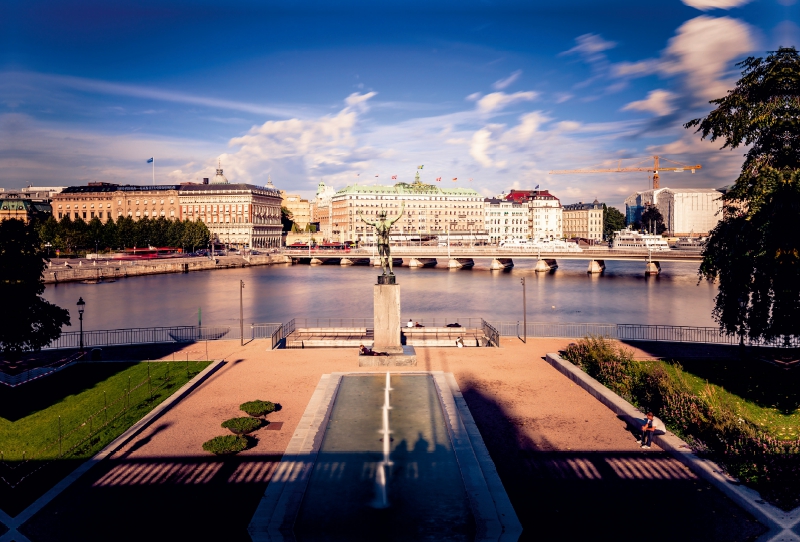 Blick von der Norrbro Brücke, Stockholm