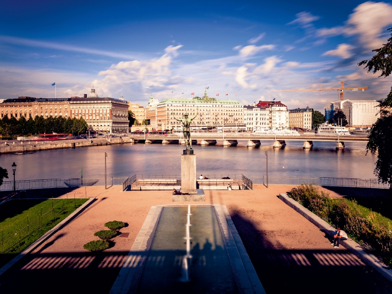 Blick von der Norrbro Brücke, Stockholm