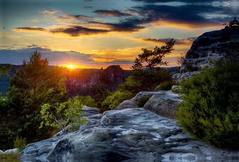 Sonnenuntergang vom Gamrig aus