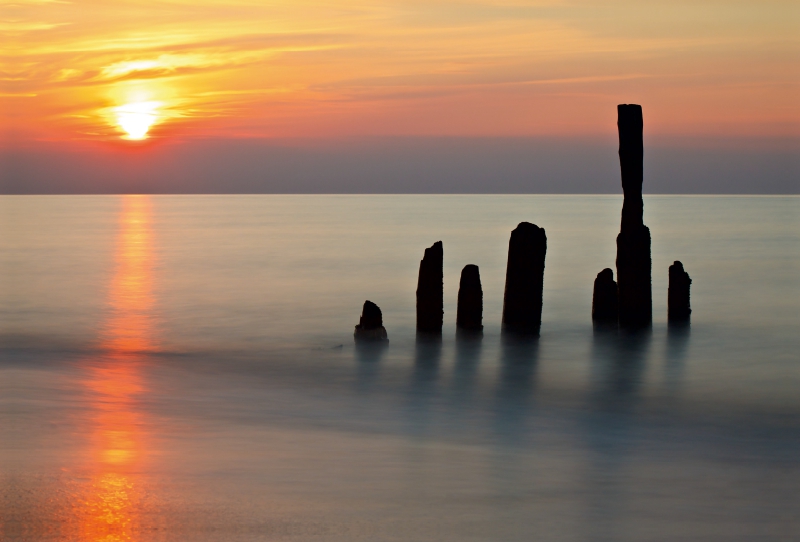 Sonnenuntergang an der Ostseeküste