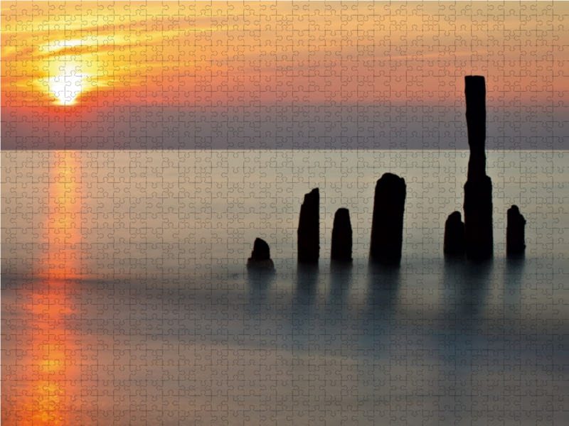 Sonnenuntergang an der Ostseeküste