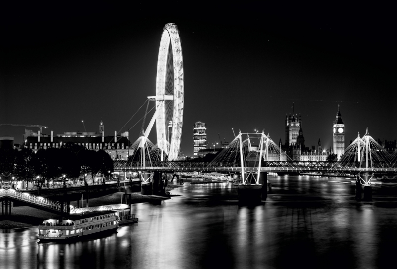 London Eye bei Nacht