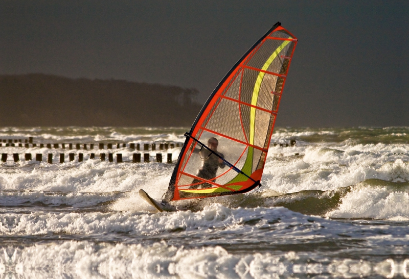 Surfer auf der Ostsee