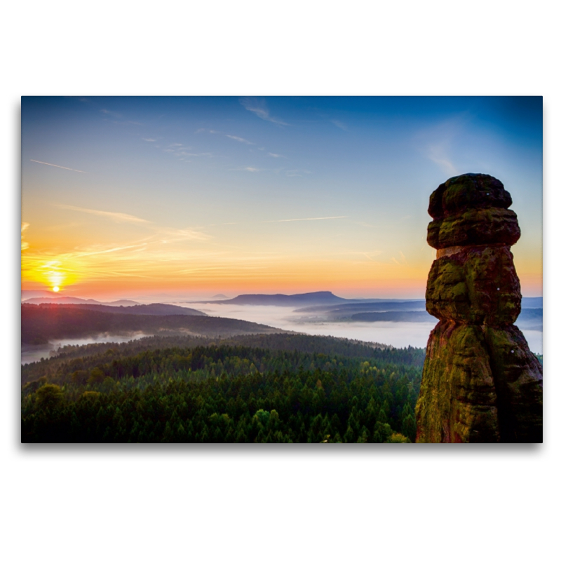 Barbarine mit Blick in die Sächsische Schweiz