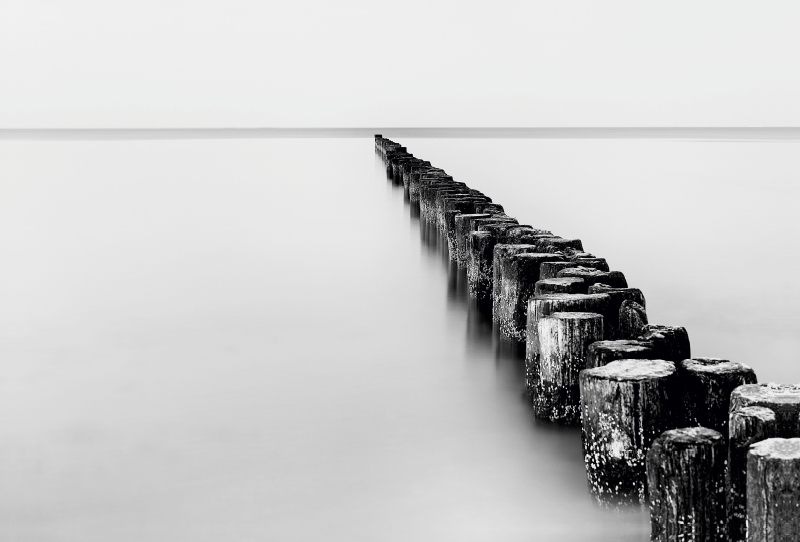 Buhnen am Strand von Binz