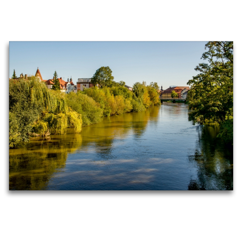 Das Flüsschen Regnitz in Bamberg.