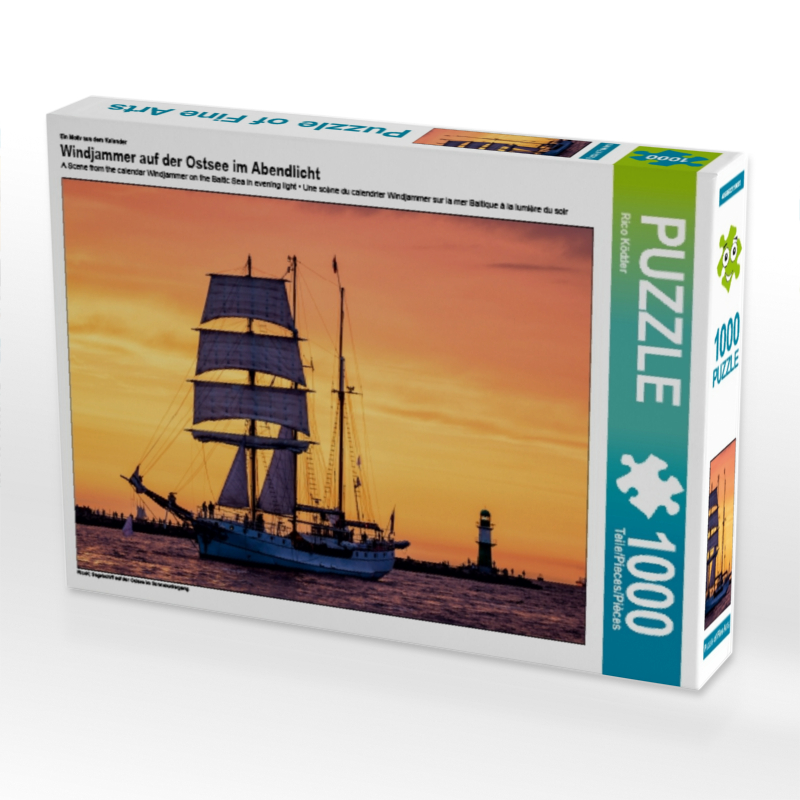 Ein Motiv aus dem Kalender Windjammer auf der Ostsee im Abendlicht