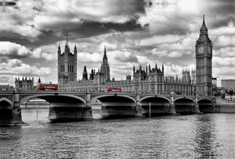 LONDON Westminster Bridge und Houses of Parliament