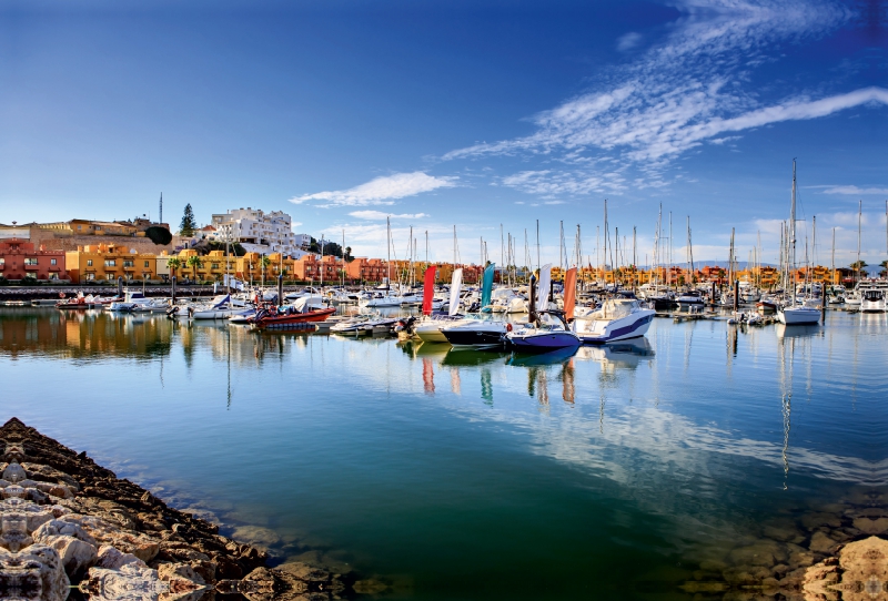 Marina in Portimao in Algarve, Portugal