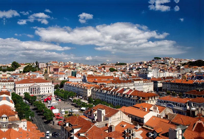 Lissabon - Blick über den Rossio