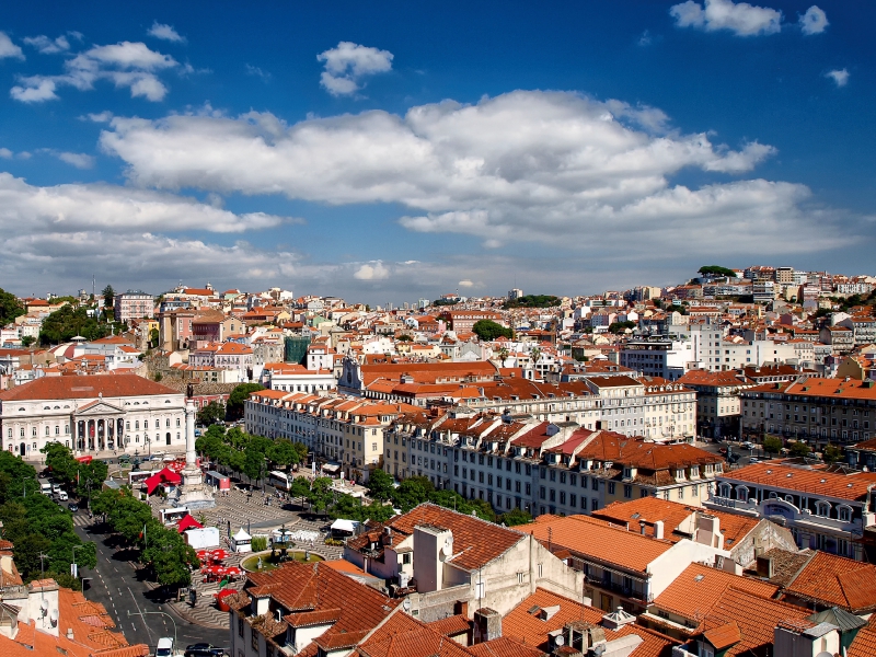 Lissabon - Blick über den Rossio