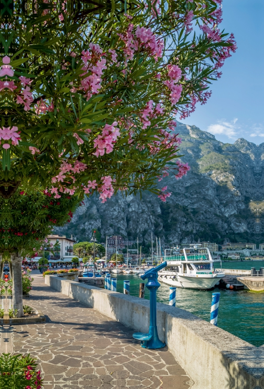 GARDASEE Hafen und Uferpromenade in Limone sul Garda