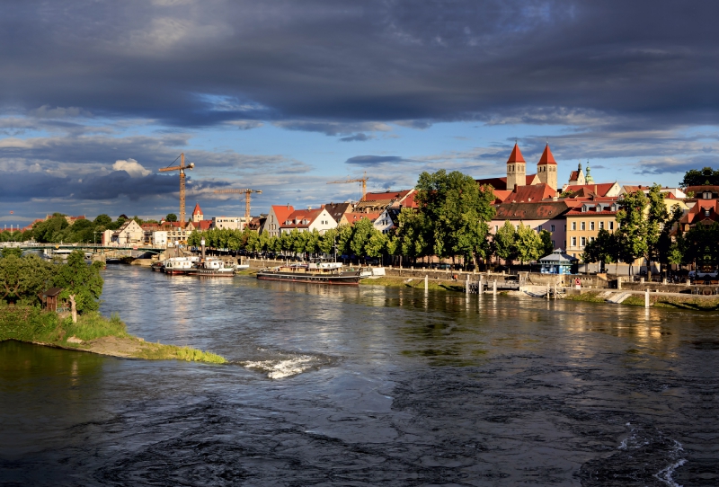 Donauufer in Regensburg