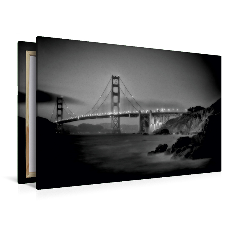 SAN FRANCISCO Baker Beach am Abend  Monochrom