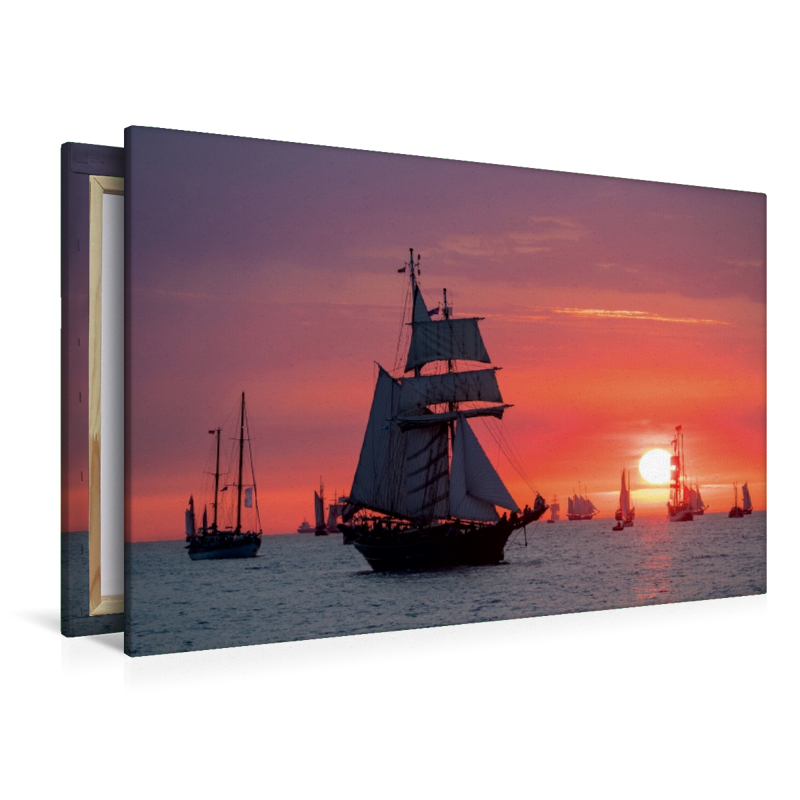 Ein Motiv aus dem Kalender Windjammer auf der Ostsee im Abendlicht