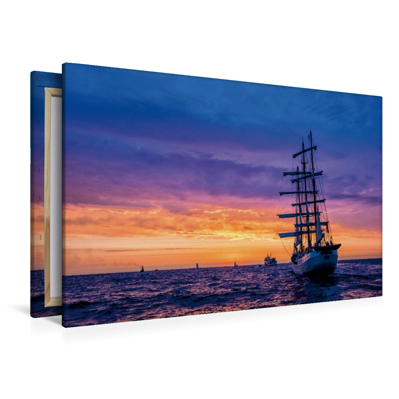 Ein Motiv aus dem Kalender Windjammer auf der Ostsee im Abendlicht