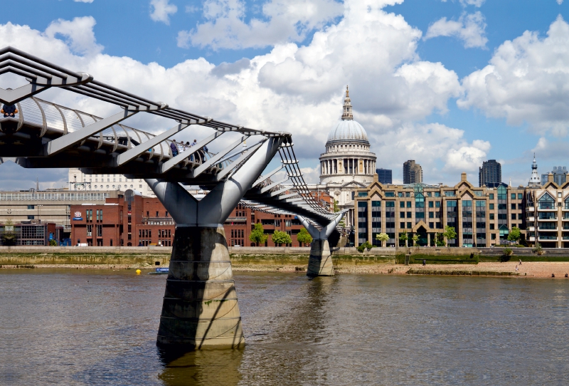 Millennium Bridge und St Paul’s Cathedral