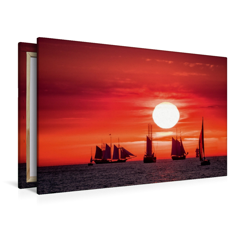 Ein Motiv aus dem Kalender Windjammer auf der Ostsee im Abendlicht