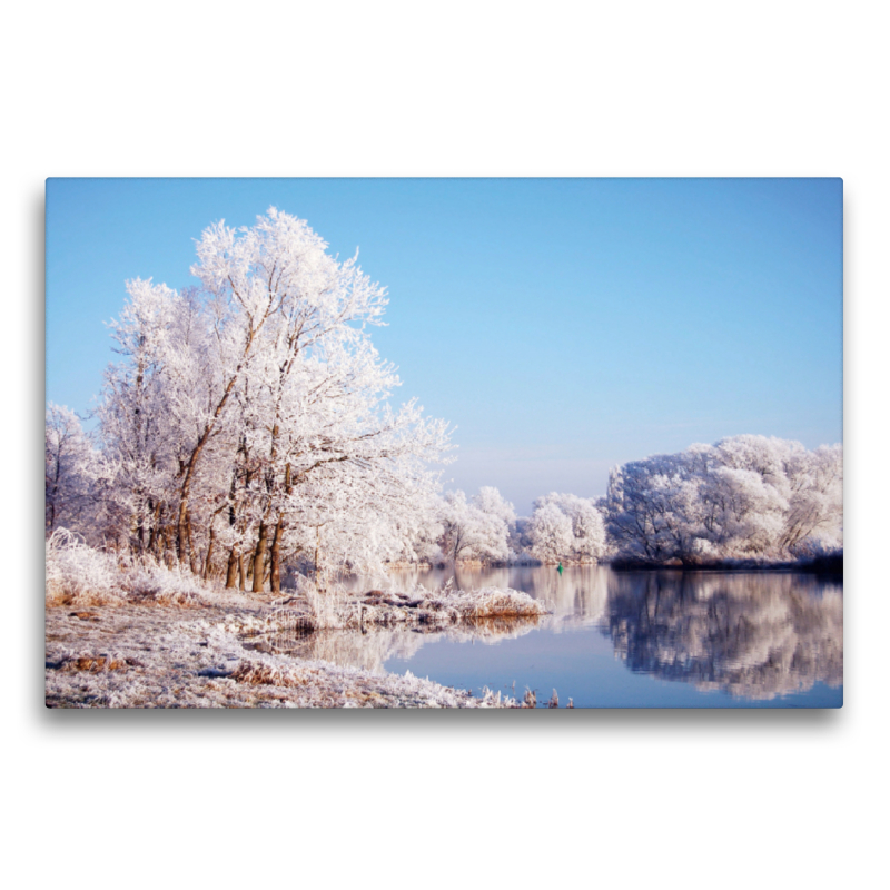 Winterlandschaft an der Havel. Landschaft im Havelland.