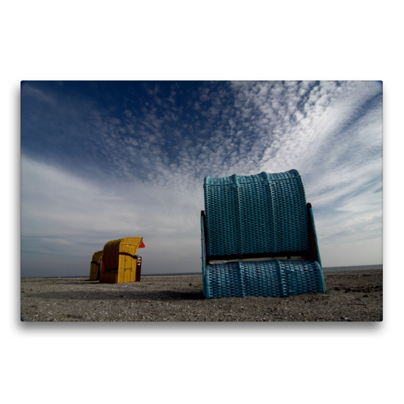 Strandkörbe auf der Insel Föhr