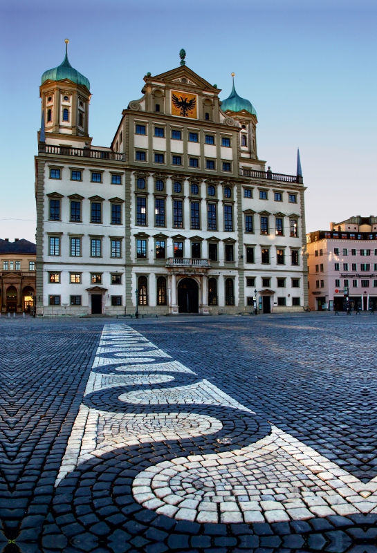 Calvendo Leinwand  Rathaus Augsburg Deutschland 