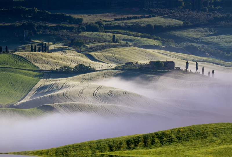 Gehöft im Val d'Orcia