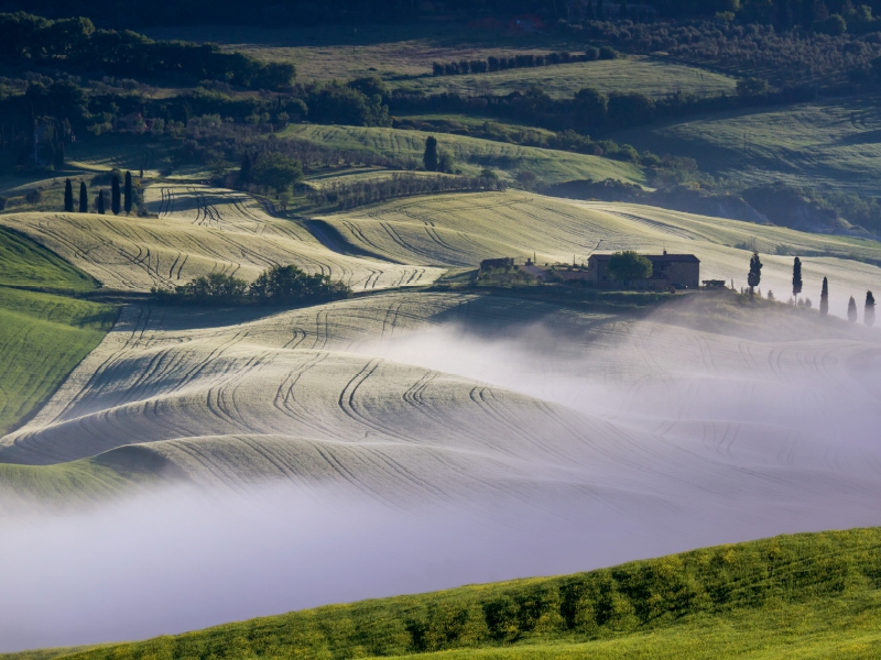 Gehöft im Val d'Orcia