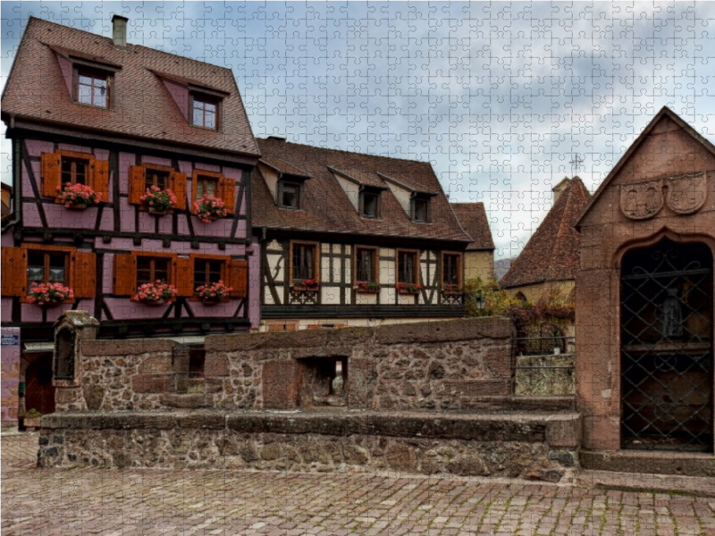 Befestigte Brücke in Kaysersberg, Elsass, Frankreich