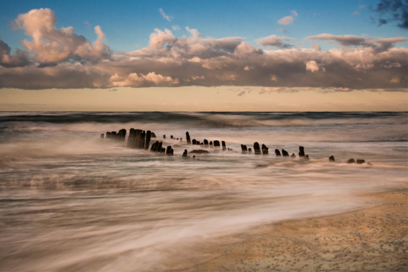 Buhnen an der Ostseeküste