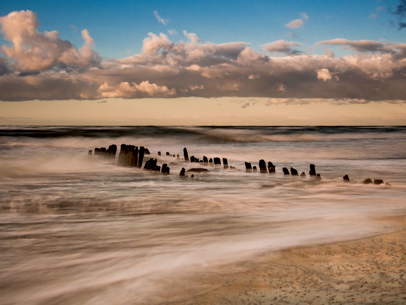 Buhnen an der Ostseeküste