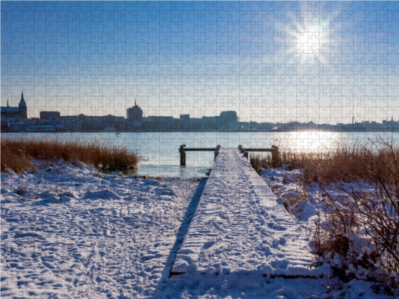 Winter an der Warnow in Rostock