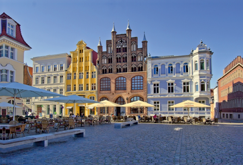 Der Alte Markt, Mittelpunkt in Stralsund