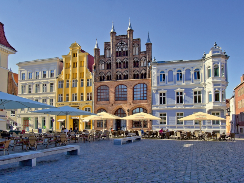 Der Alte Markt, Mittelpunkt in Stralsund