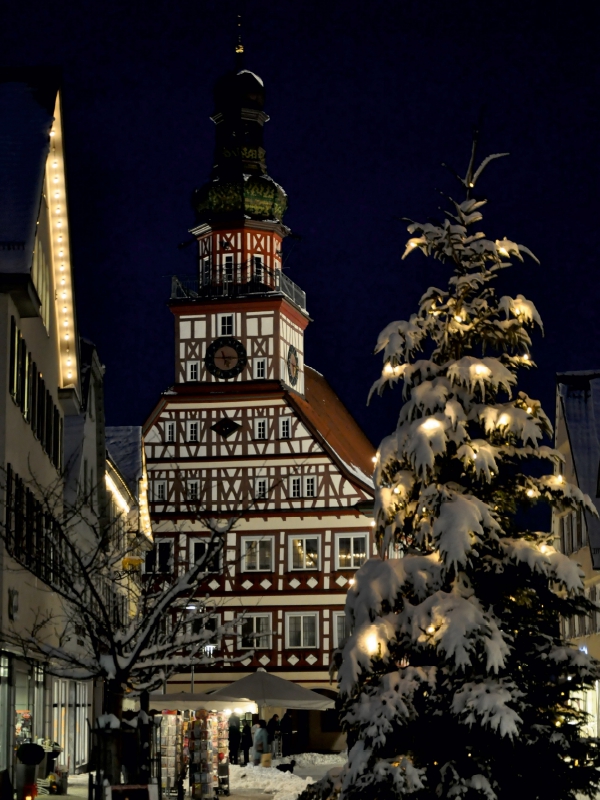 Weihnachtsstimmung vor dem Rathaus