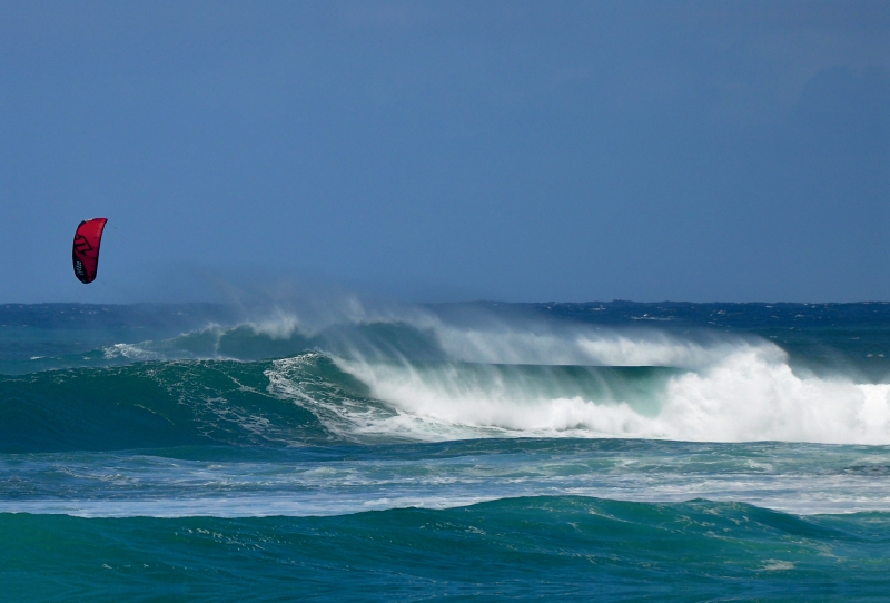 Kitesurfer, North Shore Oahu, Hawaii