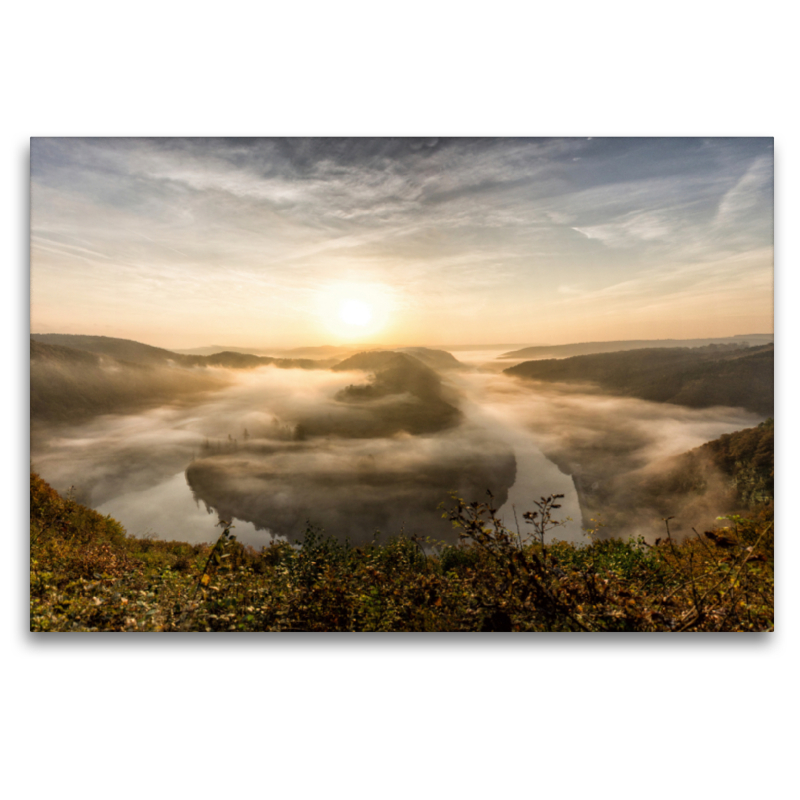 Sonnenaufgang an der Saarschleife