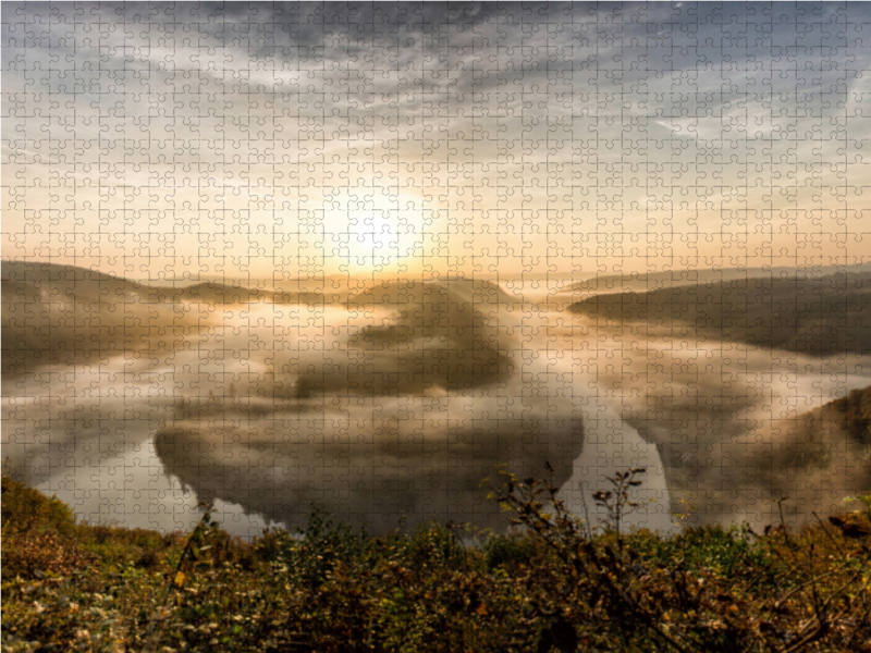 Sonnenaufgang an der Saarschleife