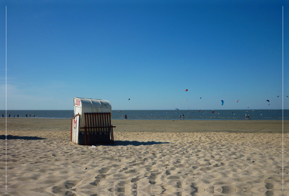 Strandkorb an der Nordsee