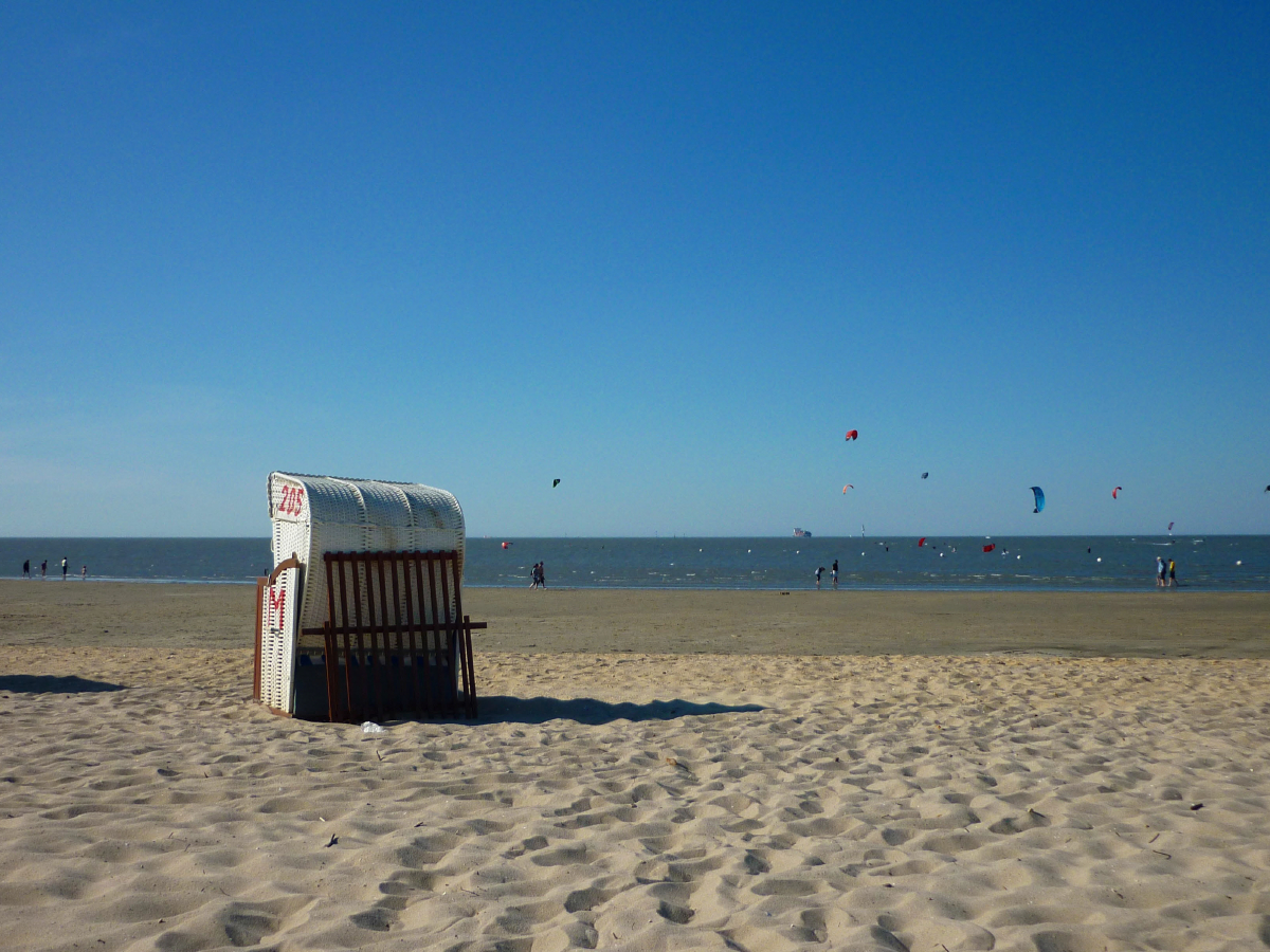 Strandkorb an der Nordsee