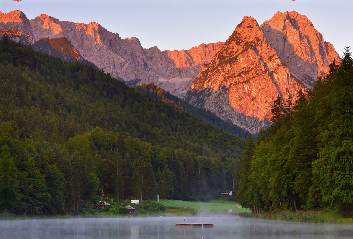 Riessersee mit Zugspitzblick