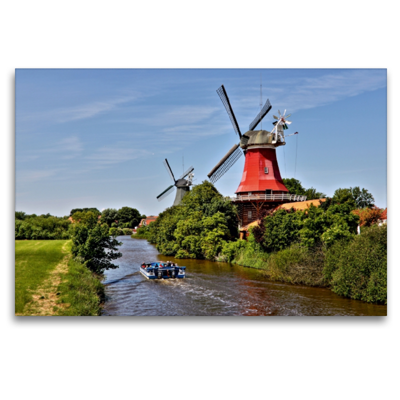 Zwillingsmühlen am Ortseingang von Greetsiel, Ostfriesland