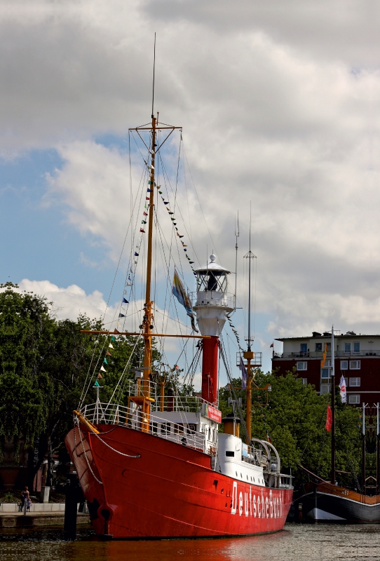 Feuerschiff Deutsche Bucht im Ratsdelft Emden, Ostfriesland