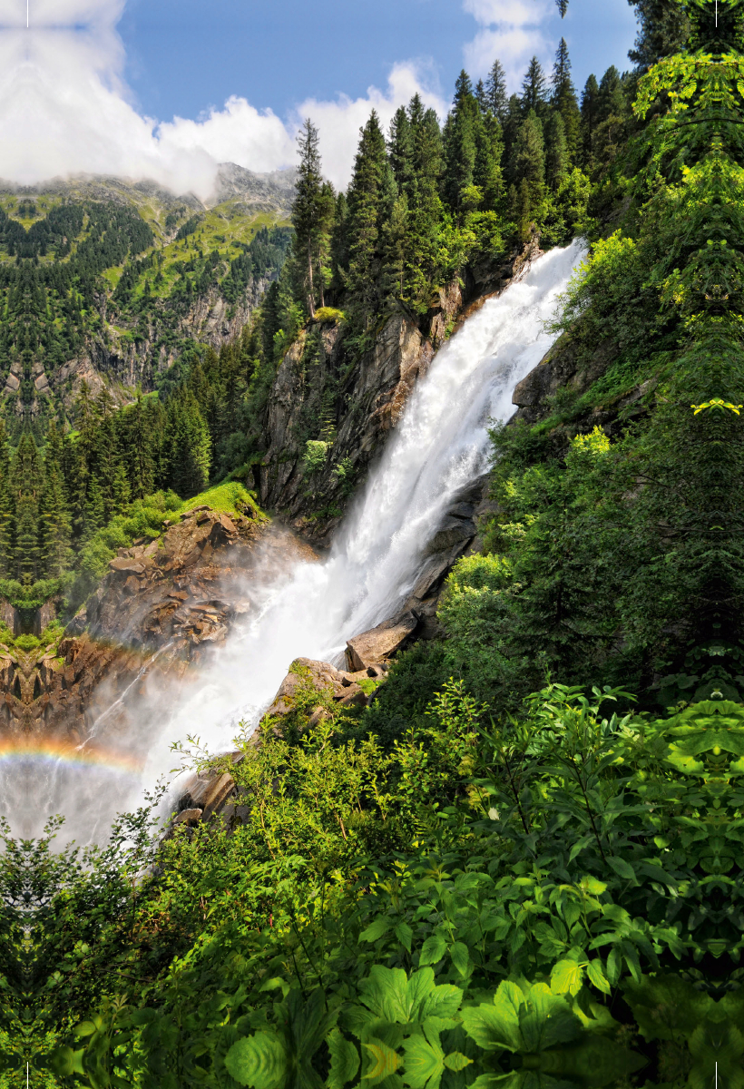 Regenbogen an den Krimmler Wasserfällen