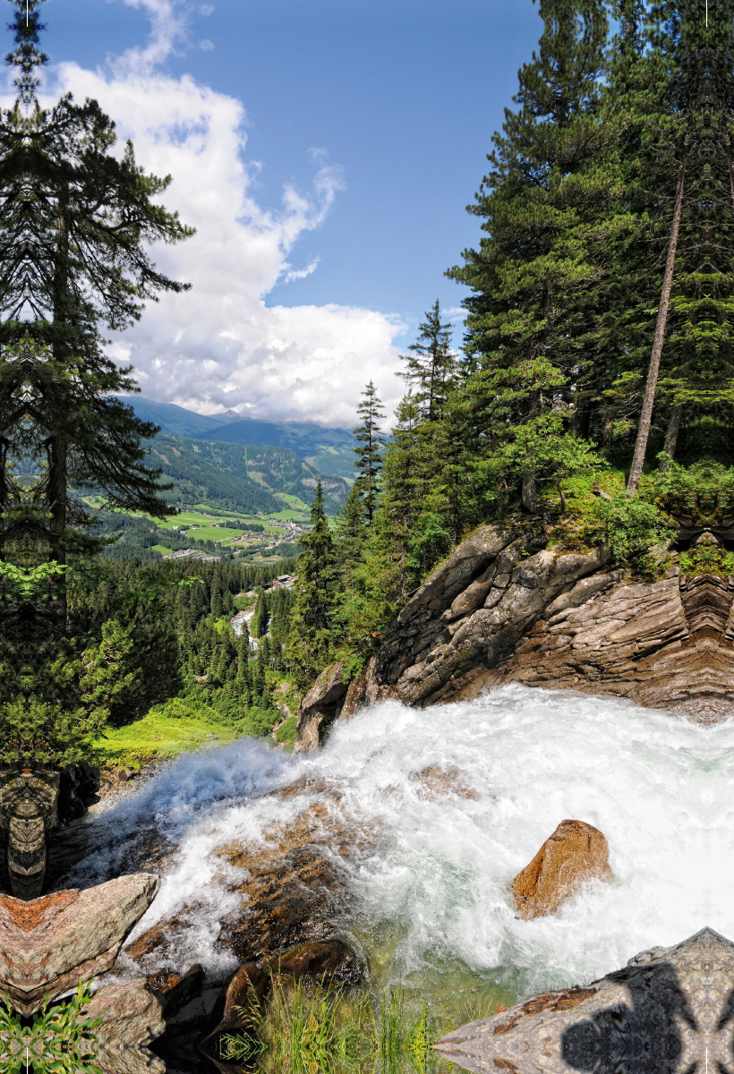 Blick von der Schettkanzel am Krimmler Wasserfall (Österreich)