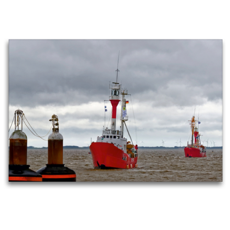 Feuerschiff Borkum Riff und Elbe 1 auf dem Dollart