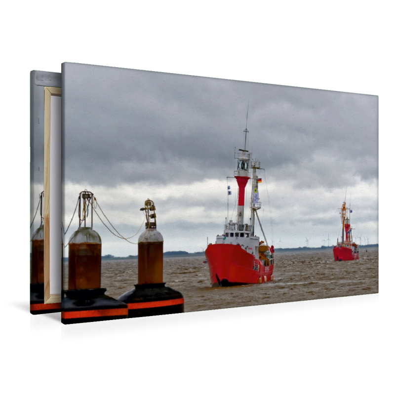 Feuerschiff Borkum Riff und Elbe 1 auf dem Dollart